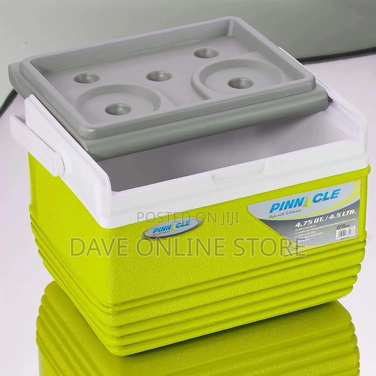 Pinnacle Ice Cooler Box With Soft Touch Handle 4.5 Litres.