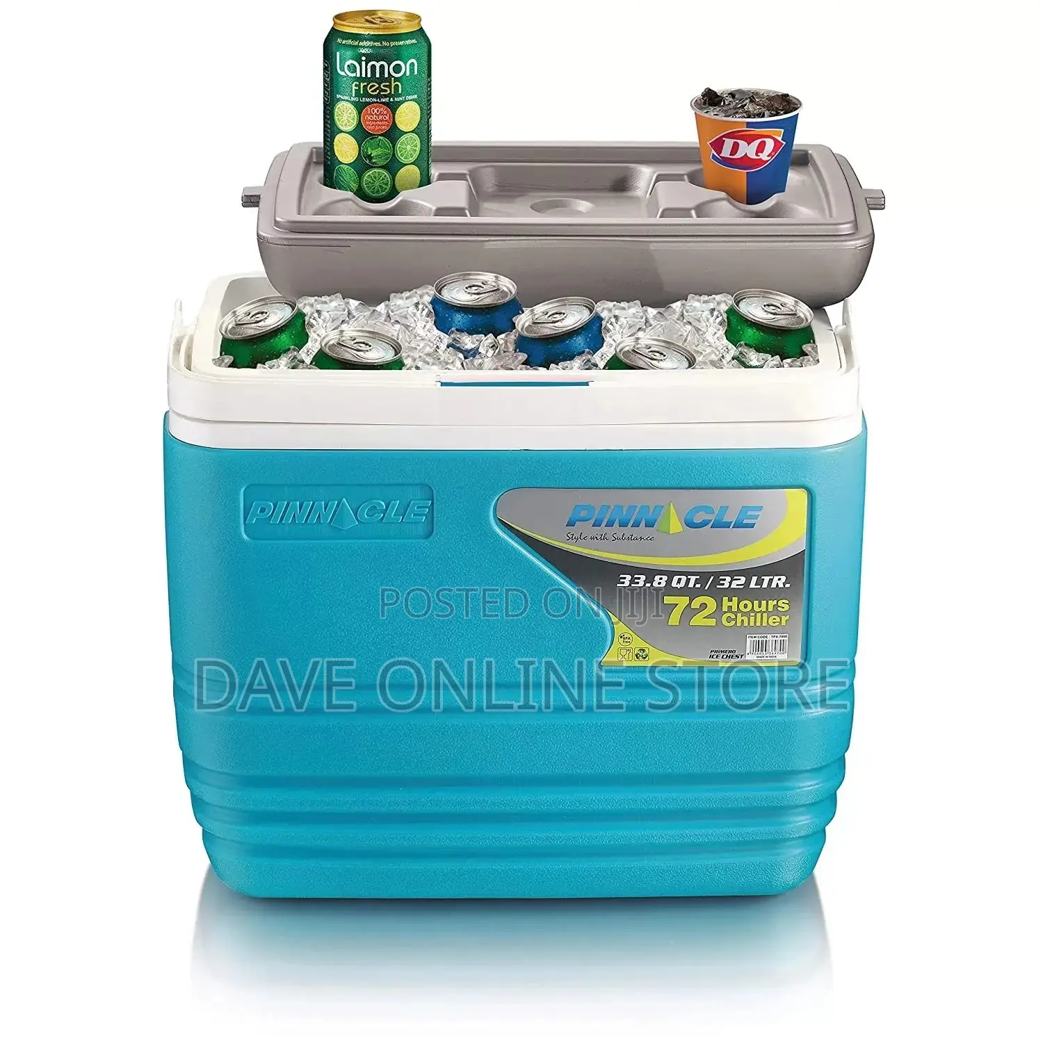 Pinnacle Primero Ice Cooler Box 32 Litre, Blue