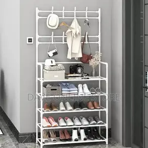 Multi-Functional Hat Coat Stand With 5 Tier Shoe Rack