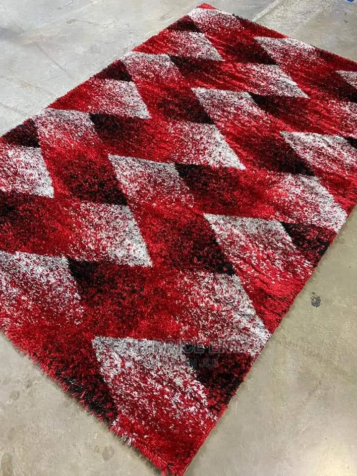 New Luger Bedsides Shaggy Carpets Medium ( Red)
