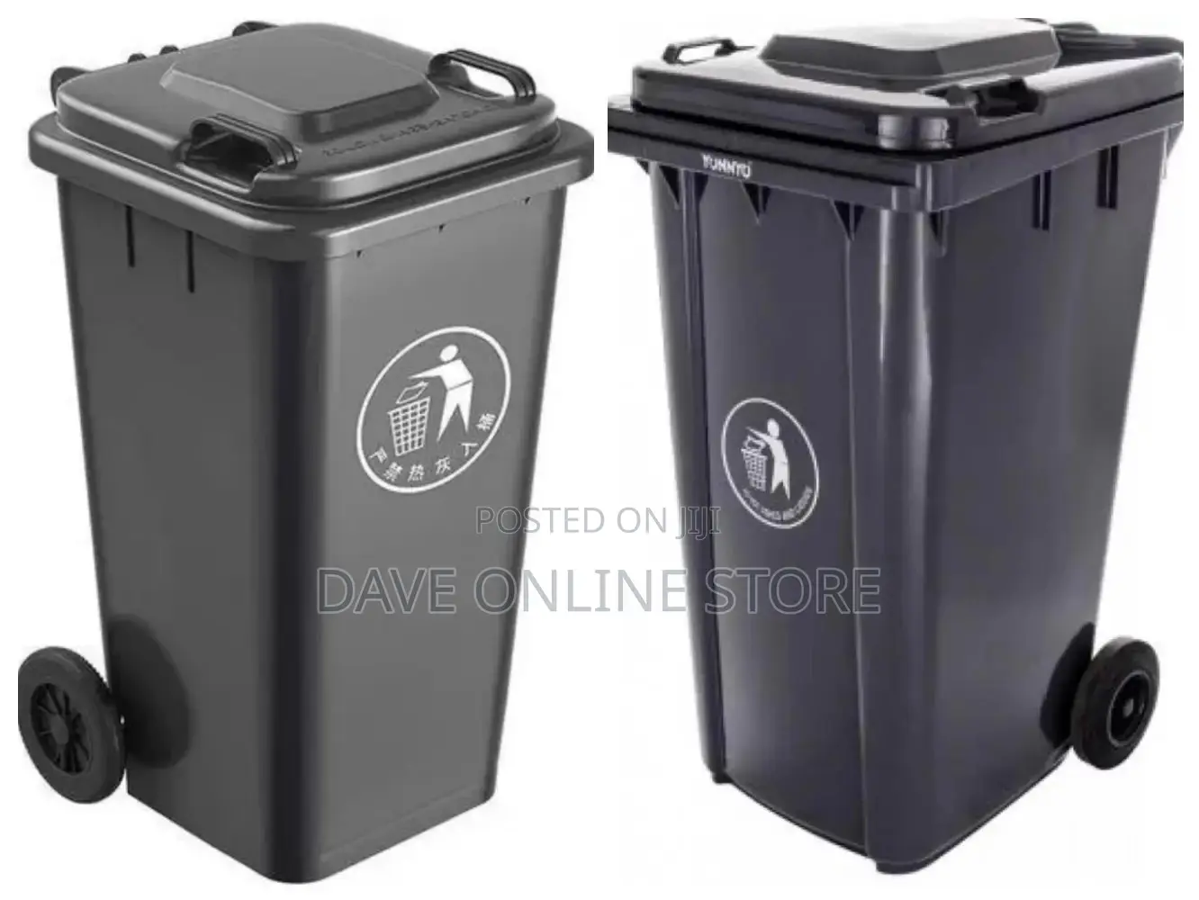 Outdoor 240L Plastic Wheel Dustbin-Black