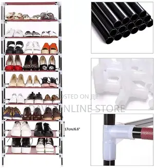 Multipurpose Portable Folding Shoes Rack 9 Tiers.
