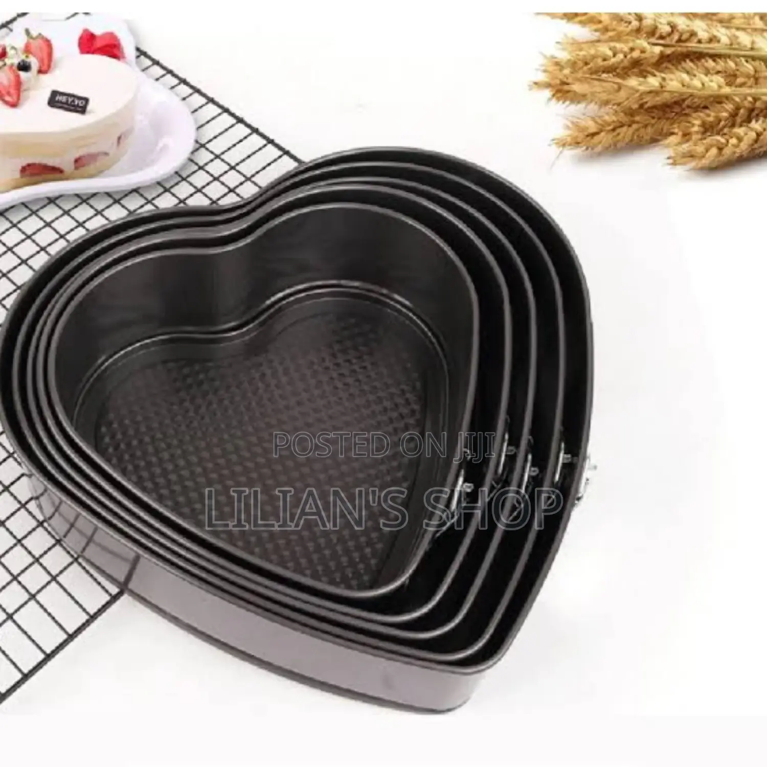 5pcs Non Sticky Heartshaped Cake Molds