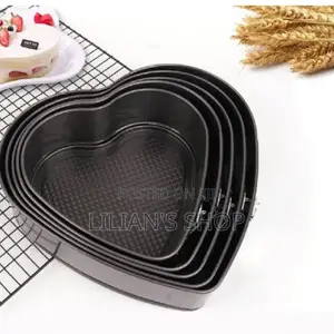 5pcs Non Sticky Heartshaped Cake Molds