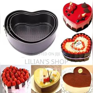 3pcs Non Sticky Heart Shape Cake Mold