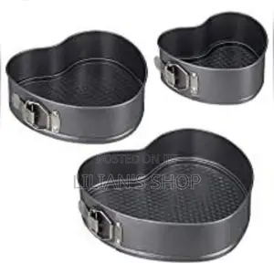 3pcs Heart Shape Baking Pan Moulds