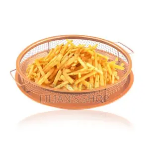 Crisper Tray 2pcs Oven Air Fryer Tray and Mesh Basket Set