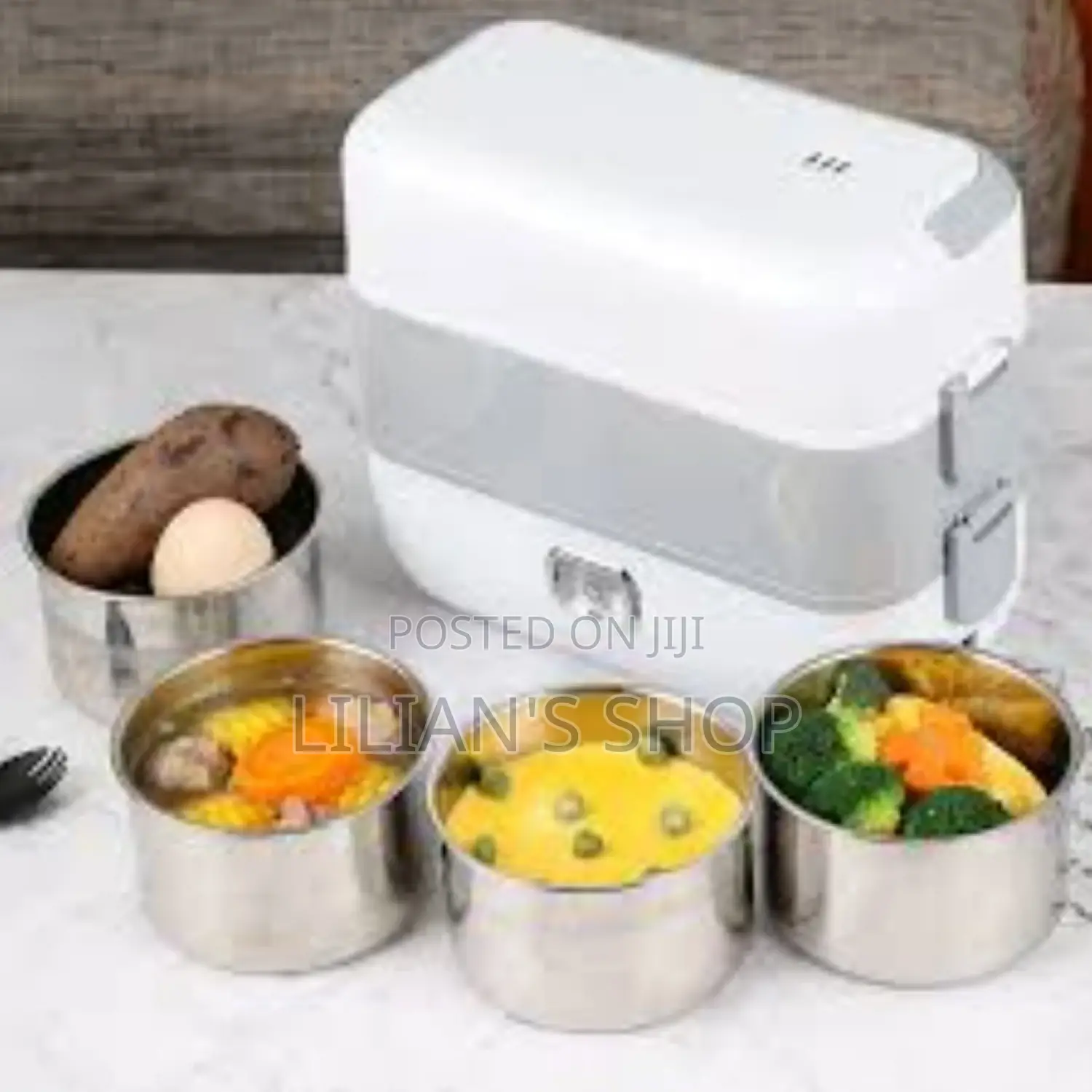 Electric Cooking Four Liner Lunch Box 2ltr 200watts
