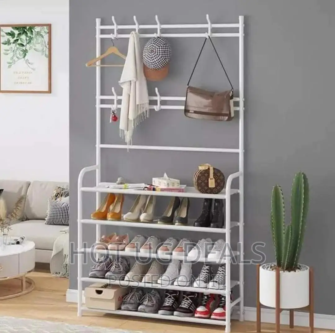 Universal Shoe Rack And Clothes Rack 5 Layer -80cm - White