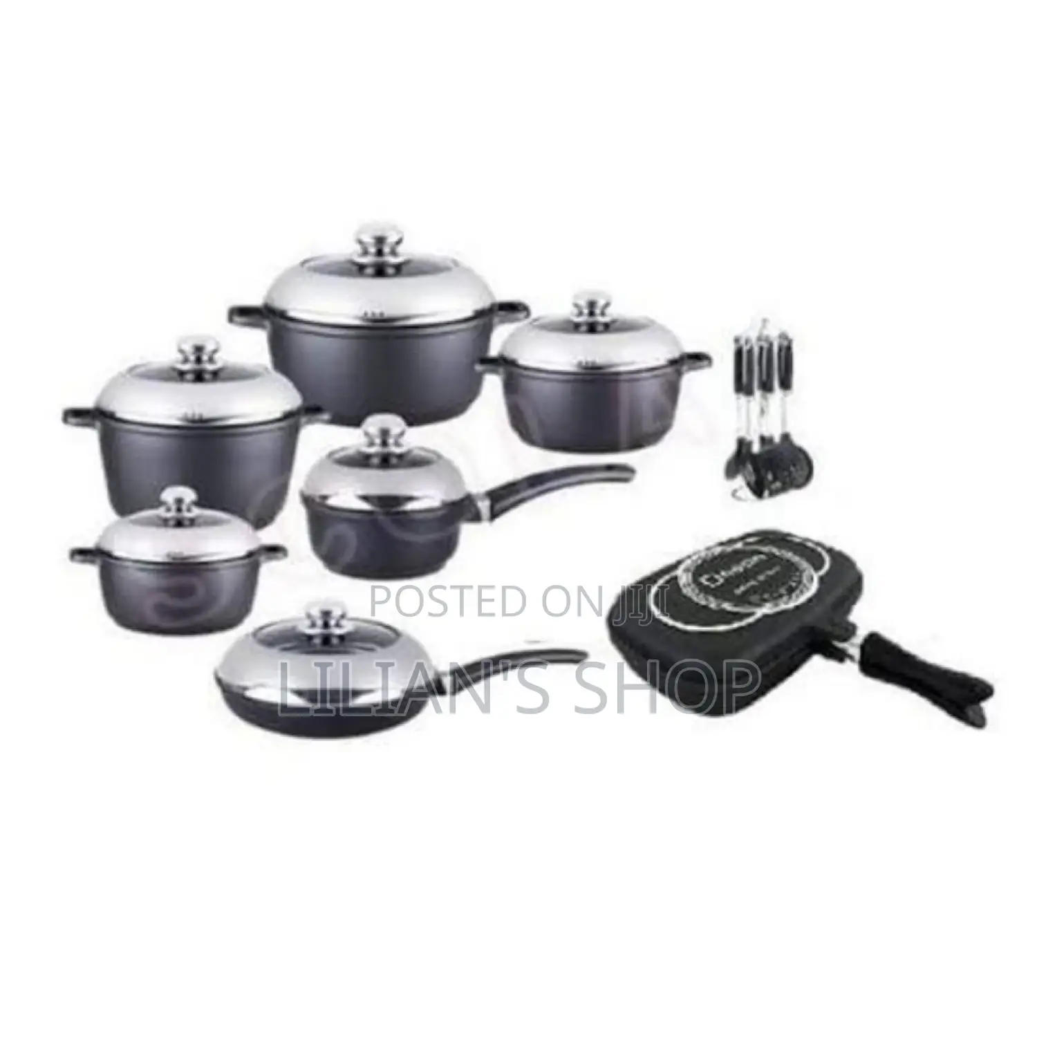 23pcs Dessini Non Sticky Die Cast Cooking Pot Set
