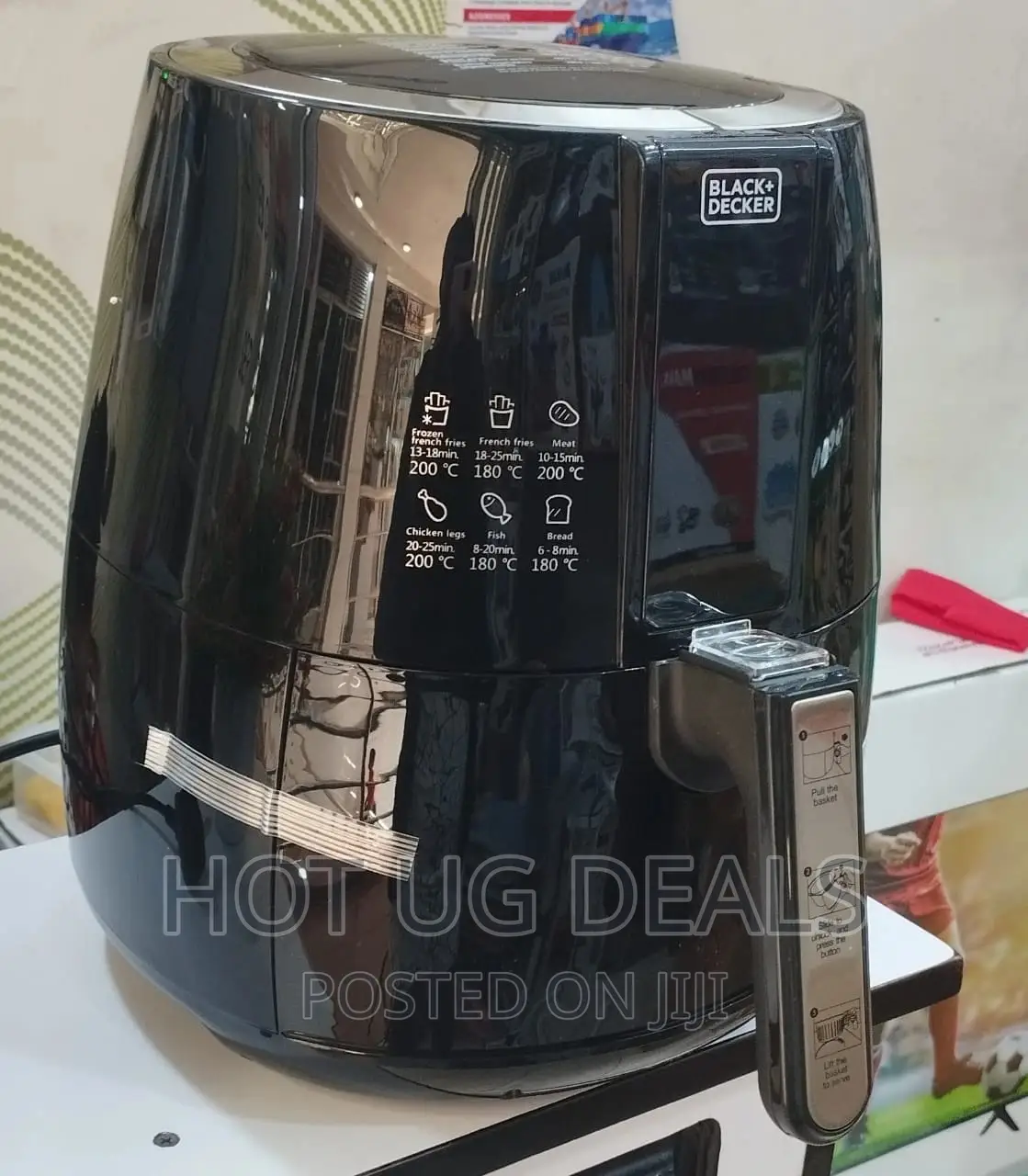 4L Black Decker Air Fryer - Black
