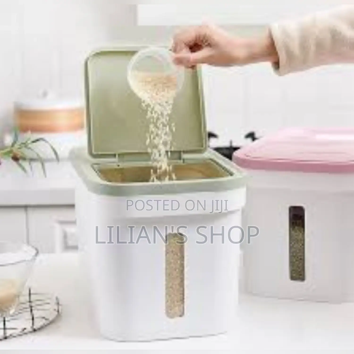 10kg Kitchen Rice Fruits Storage Box Bucket