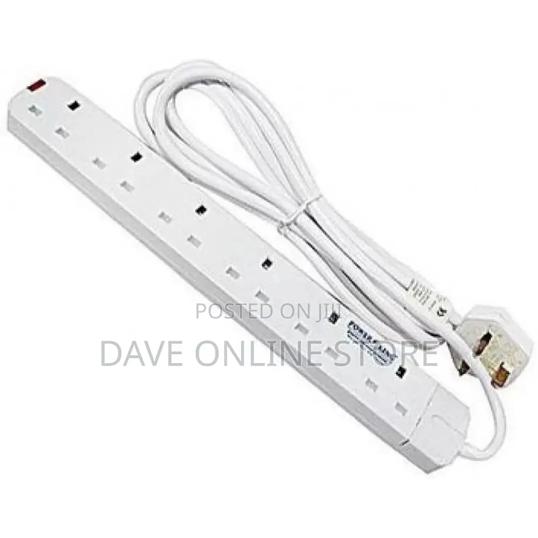Power King 6 Ways Power King Extension Cable- 3 Meter –