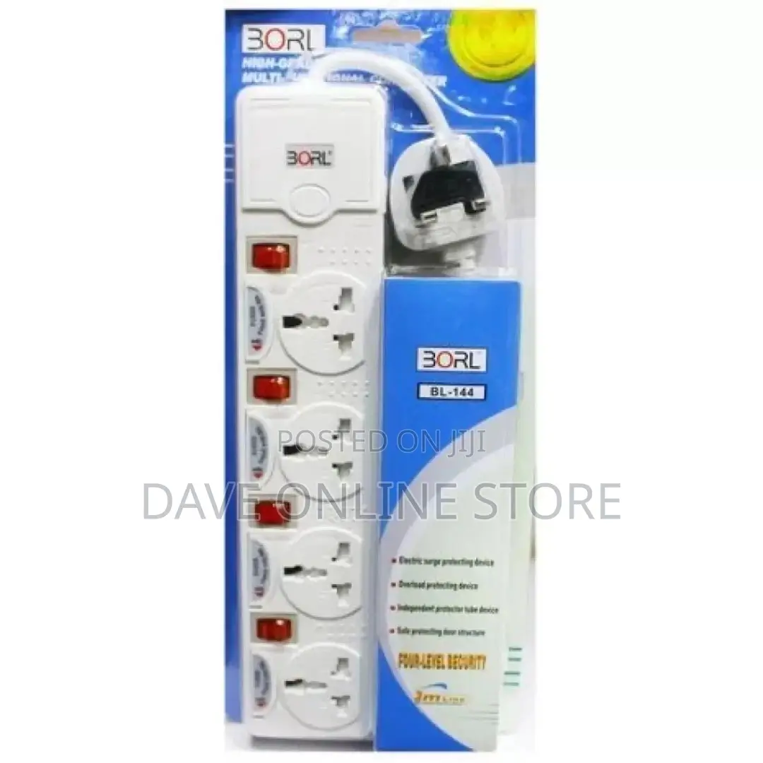 BORL 4 Ways Heavy Duty Extension Socket- Surge Protected