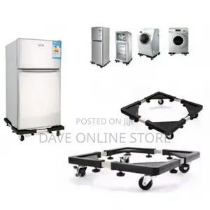 Adjustable Washing Machine and Fridge Stand 56*56cm,Black