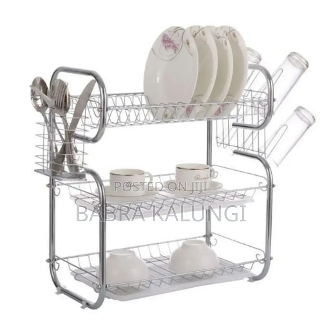 Dish Drainer 3 Layers Stainless Steel Dish