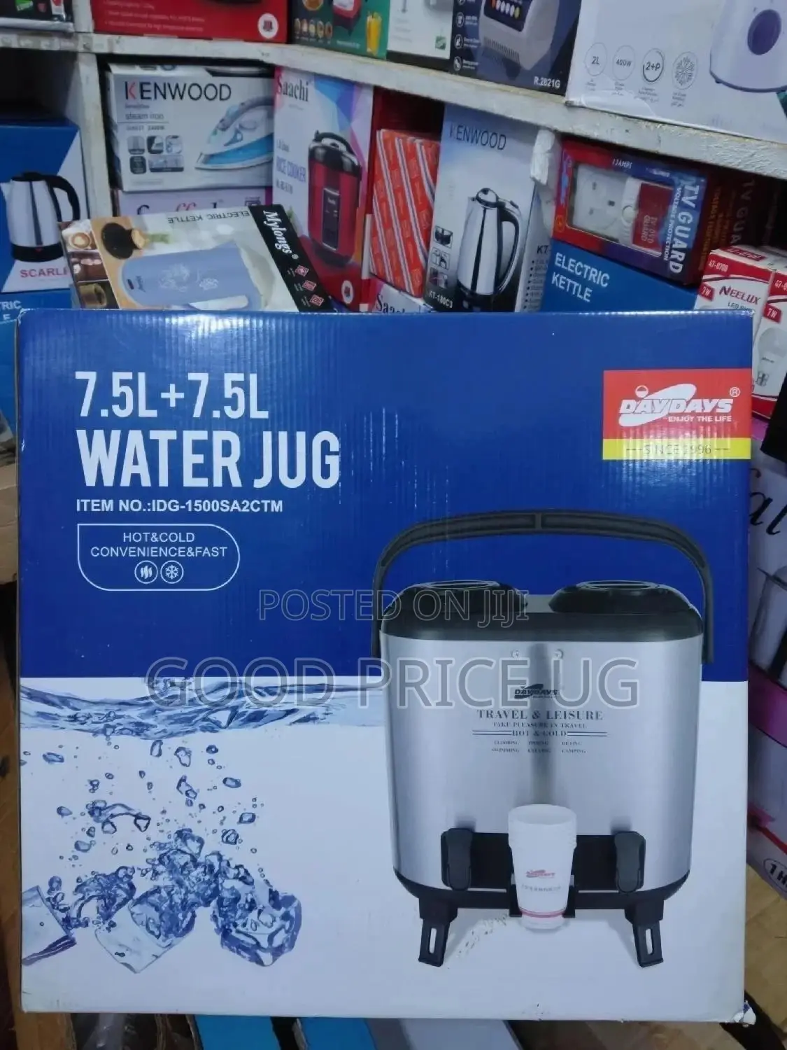 7.5 + 7.5 Daydays Double Water Jug With 2 Years Warranty .