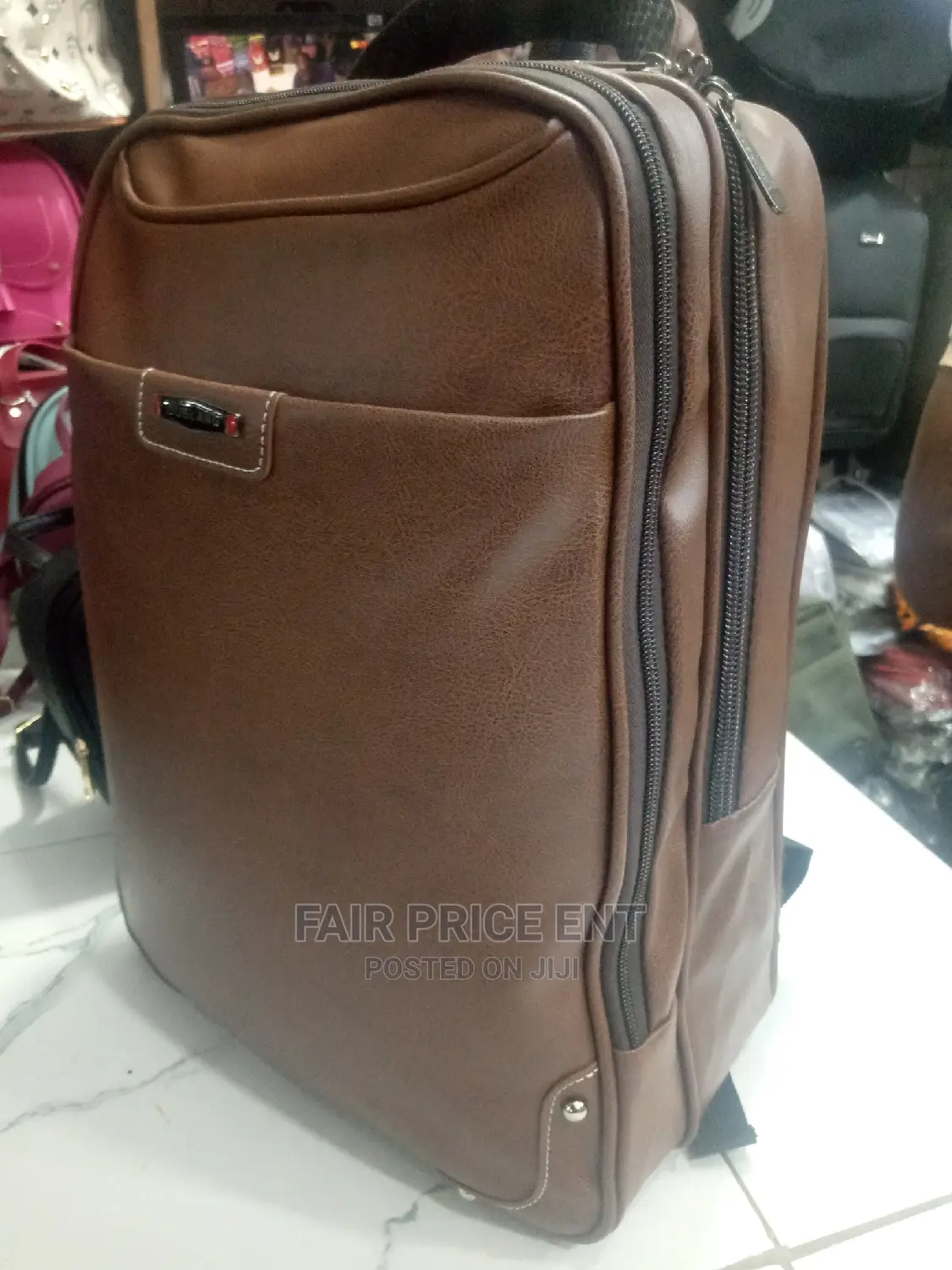 Leather Laptop Bag Medium ( Brown)