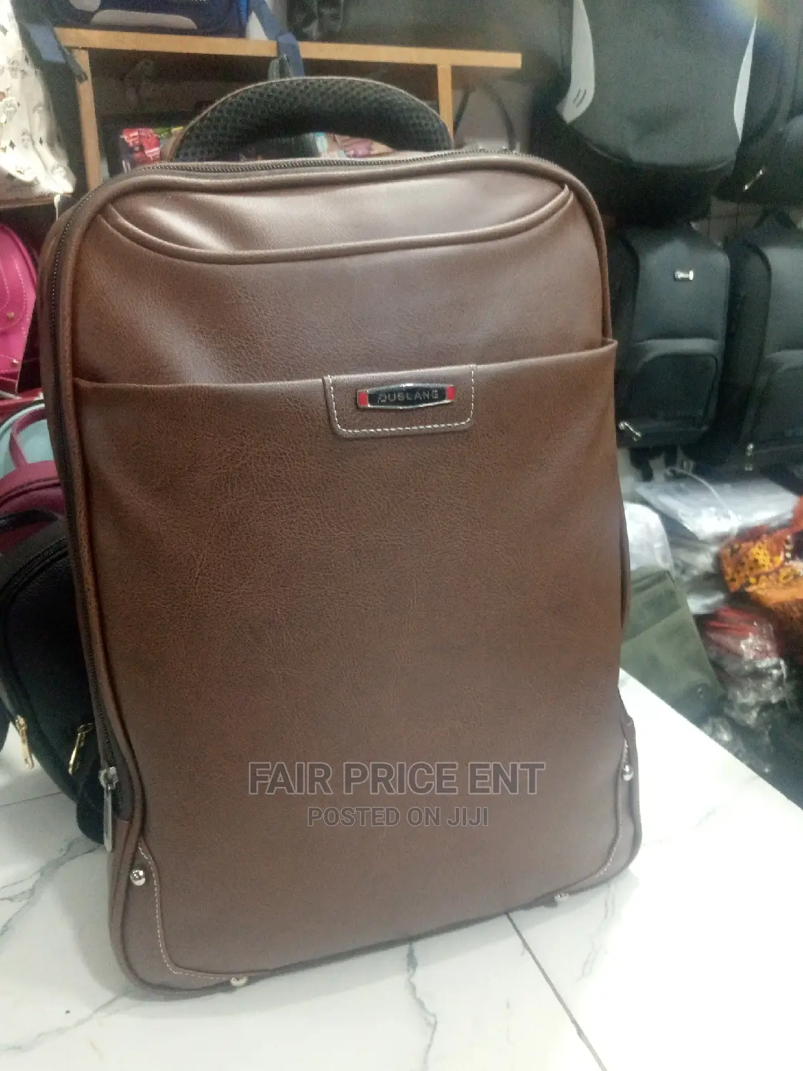 Leather Laptop Bag Medium ( Brown)