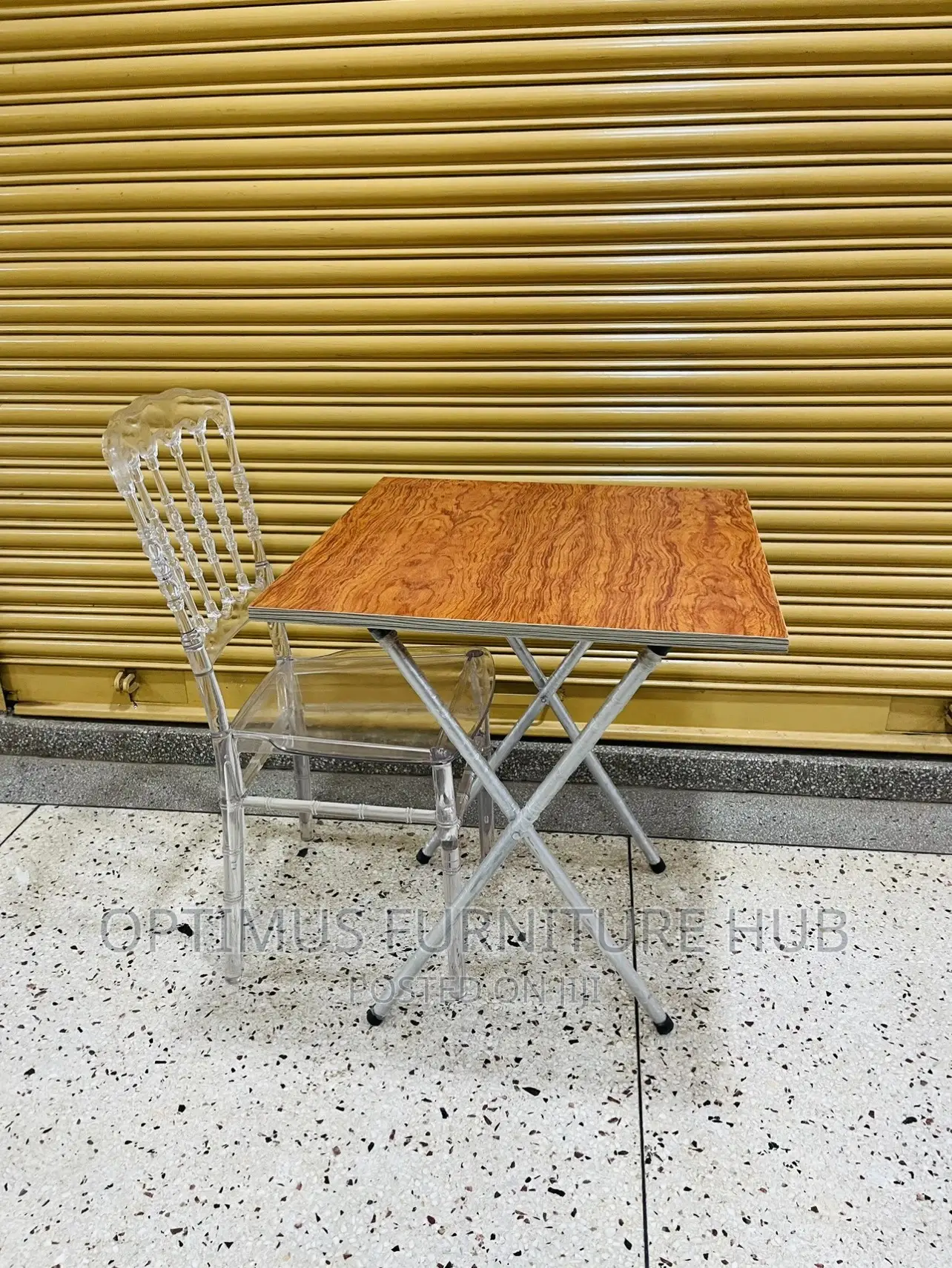 Table and Transparent Chair
