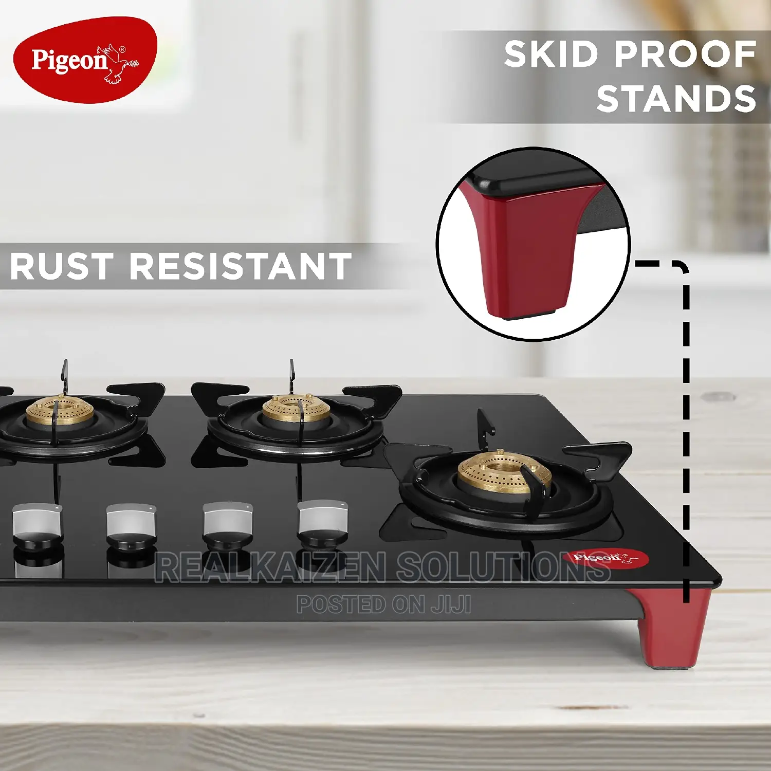 PIGEON by Stovekraft Infinity Glass Top 4 Burner Gas Stove