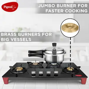 PIGEON by Stovekraft Infinity Glass Top 4 Burner Gas Stove