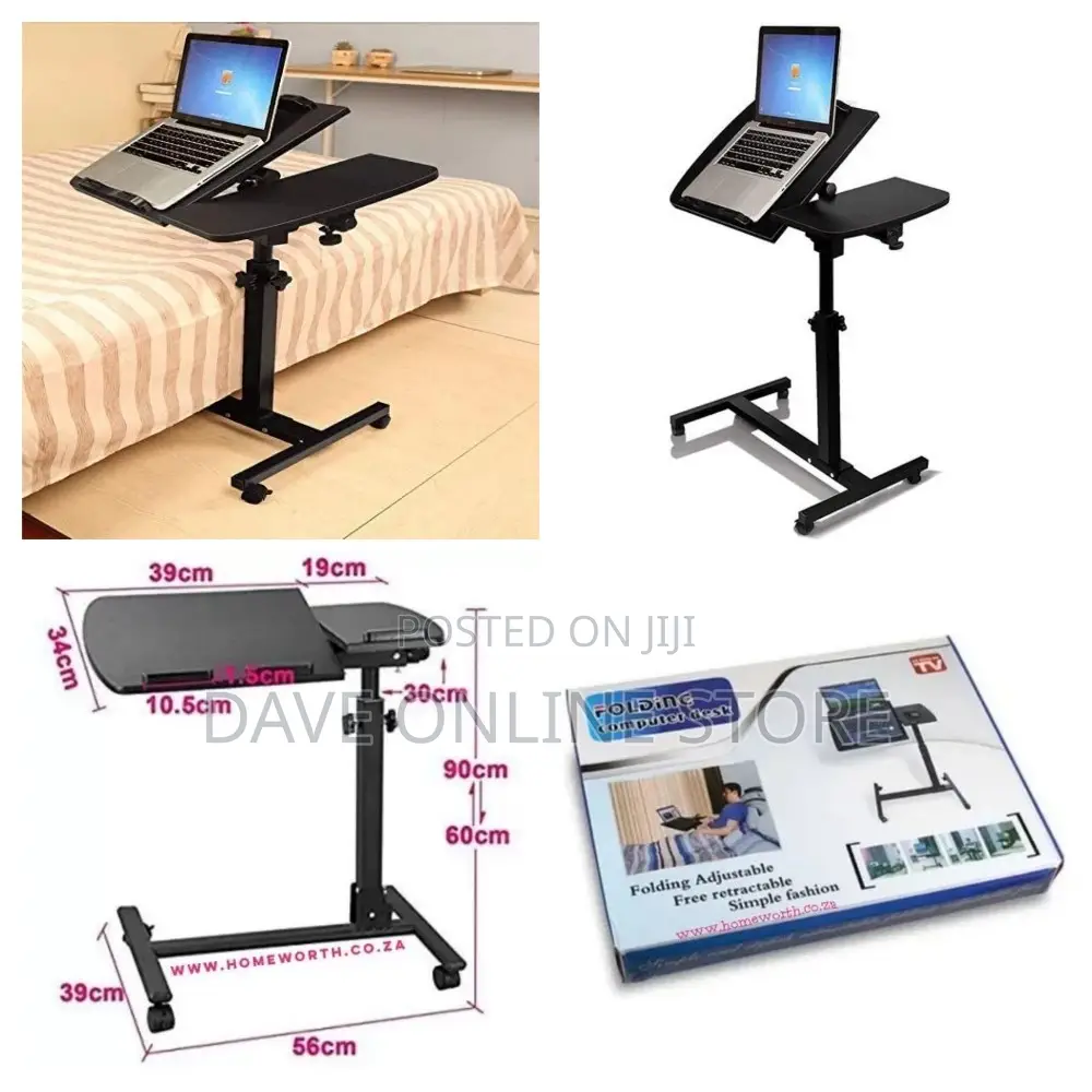 Adjustable Mobile Computer Laptop Table Stand Desk