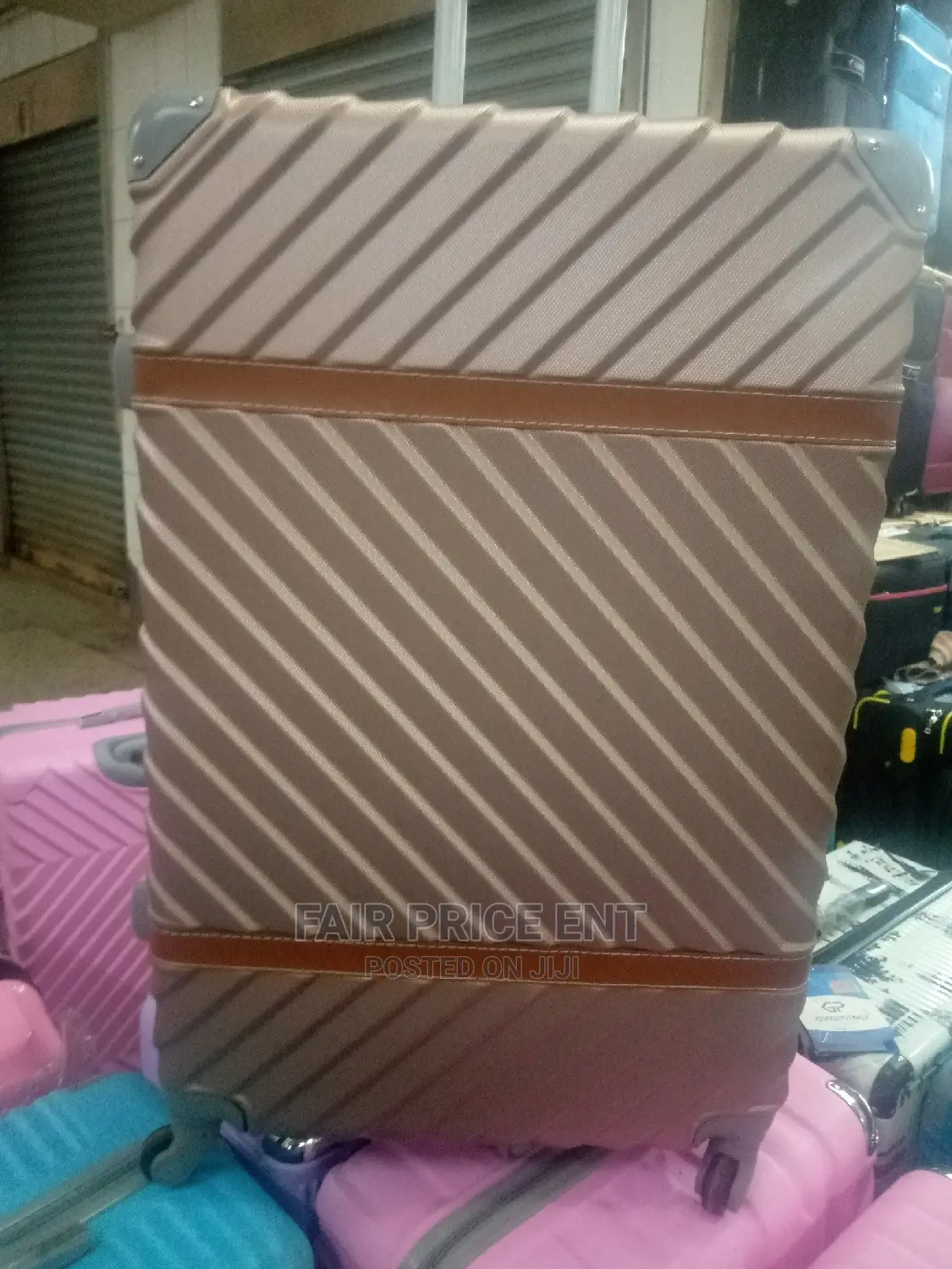 Plastic Suitcases Large ( Gray)