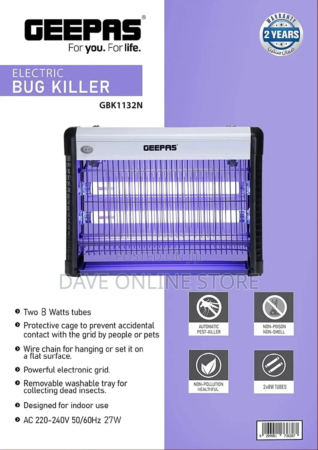 Geepas GBK1132N Insect Killer