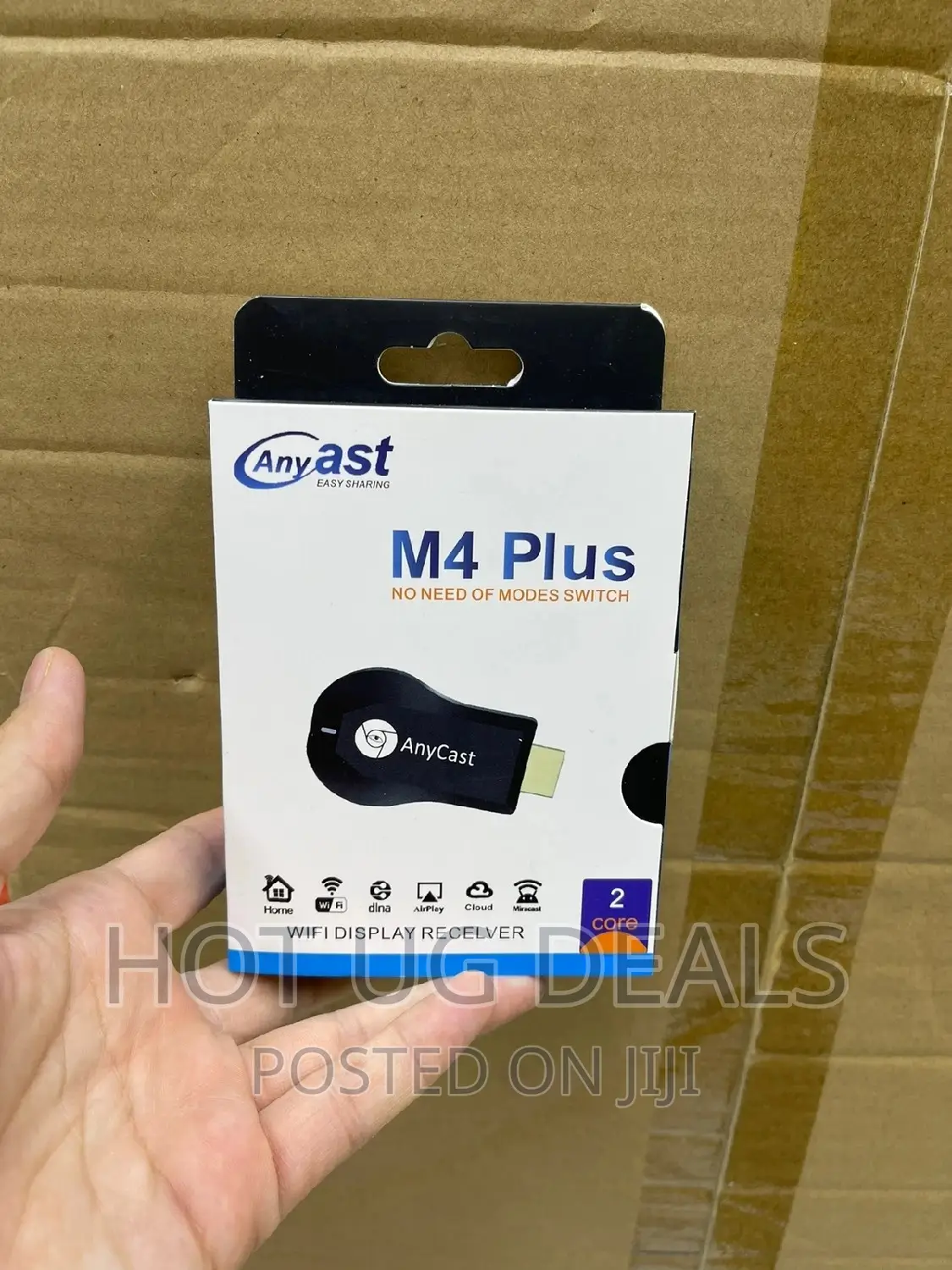 M4 Anycast Smart Wireless Display Tv Dongle- Black