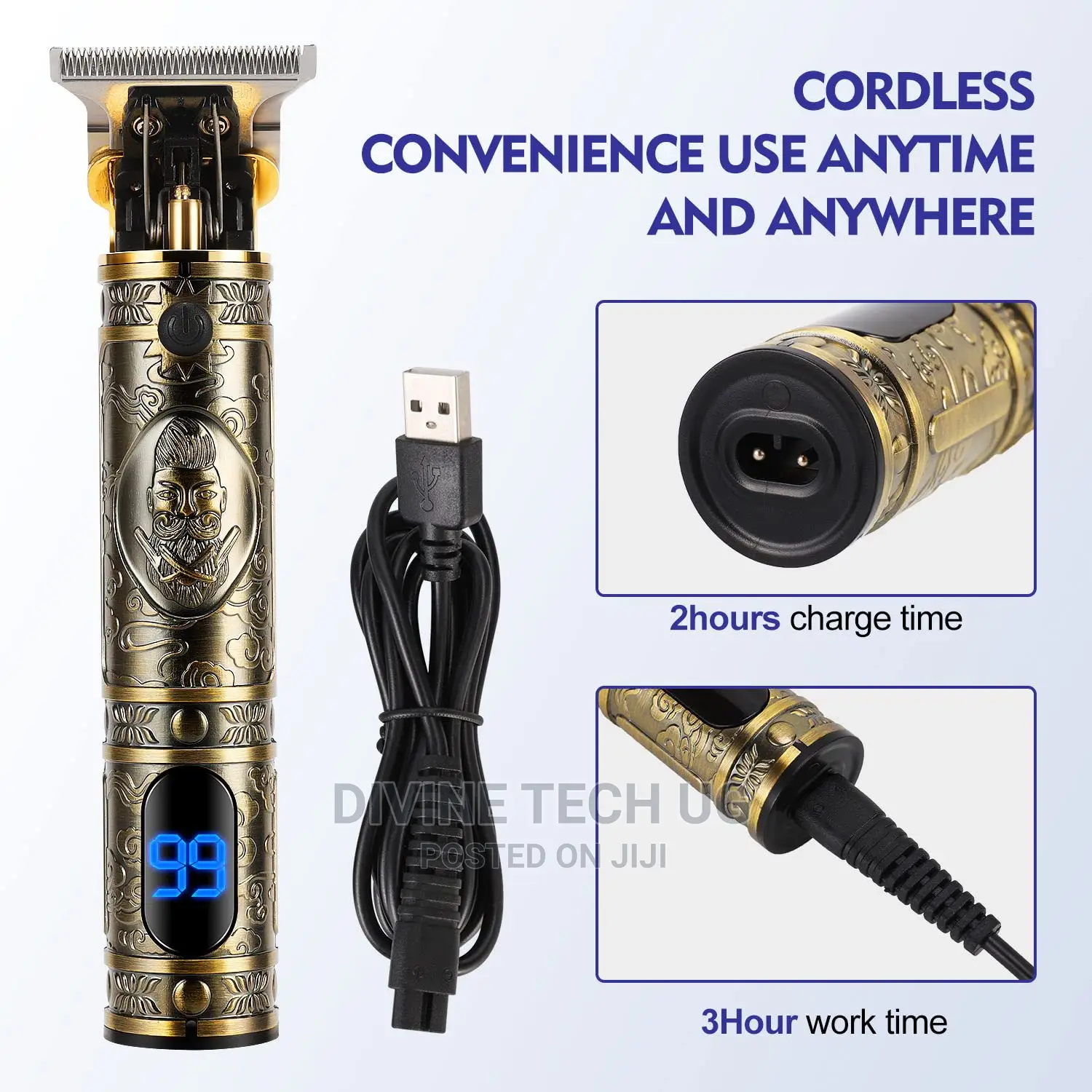 Hair Clipper 600mah Lithium Battery Stainless Cutter