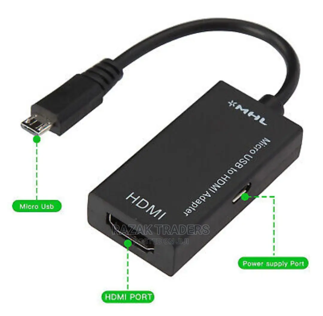 Micro USB 2.0 Male to HDMI Female HDTV Adapter Cable