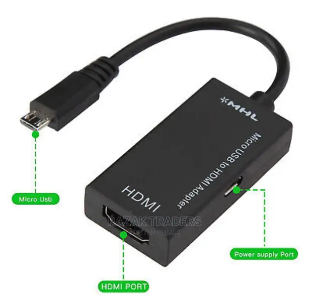 Micro USB Male to HDMI Female HDTV Adapter Cable in Central