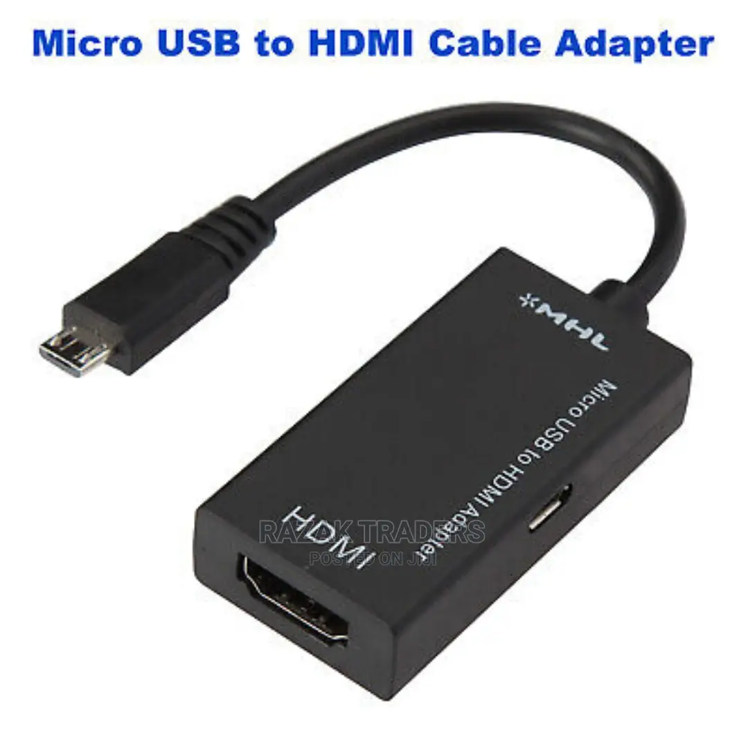 Micro USB 2.0 Male to HDMI Female HDTV Adapter Cable