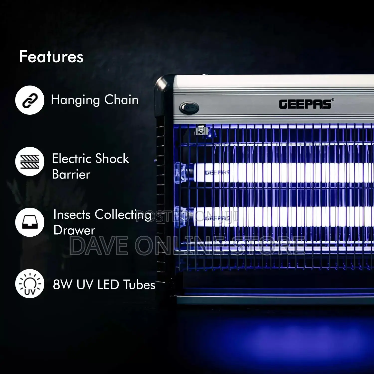Geepas GBK1131N Fly and Insect Killer – Powerful Fly Zapper