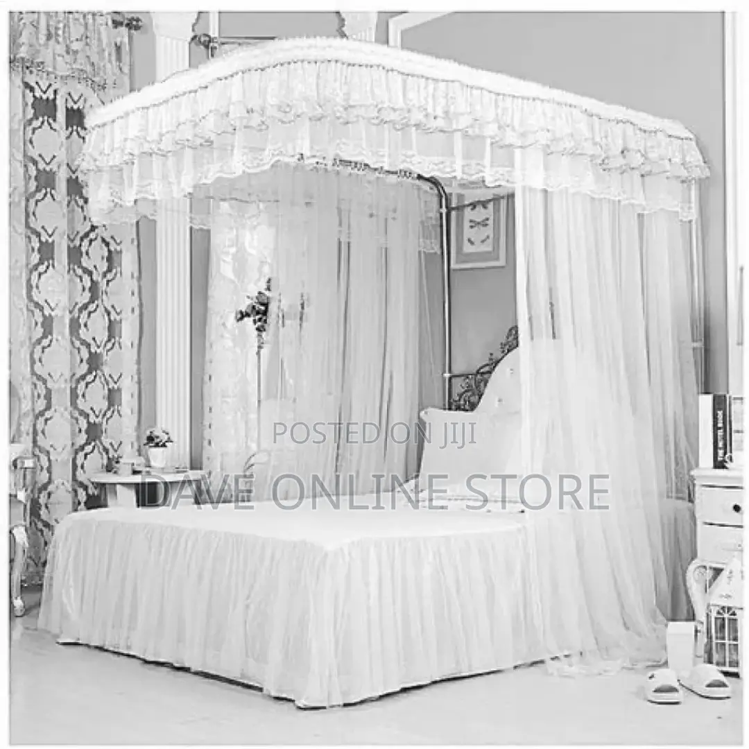 2 Stand Rail Design Mosquito Net – White