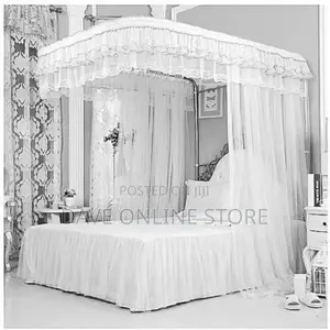 2 Stand Rail Design Mosquito Net – White