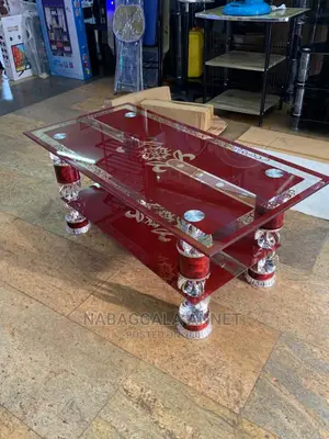 Photo - Maroon Classy Glass Center Table