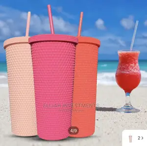 Cute Juice Cup With Straw