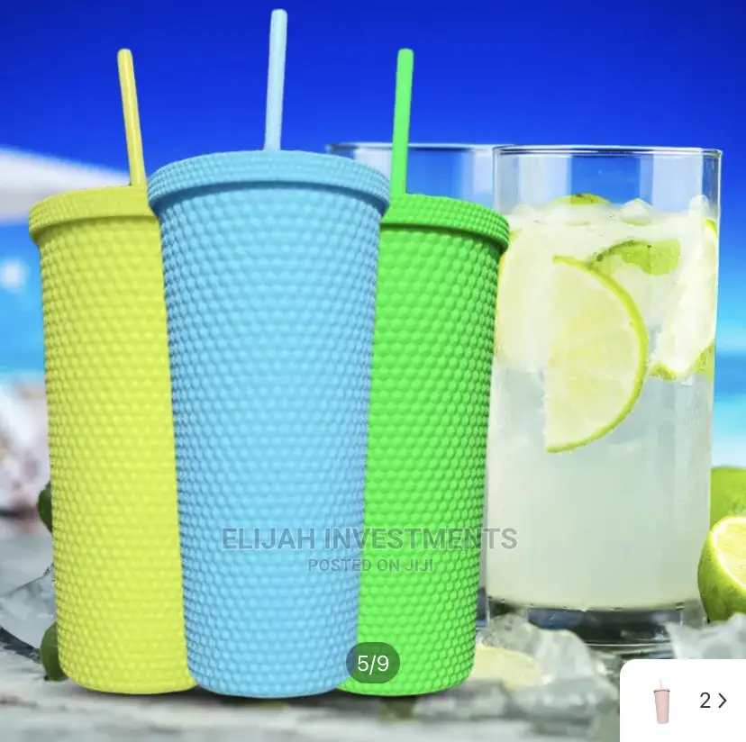 Cute Juice Cup With Straw