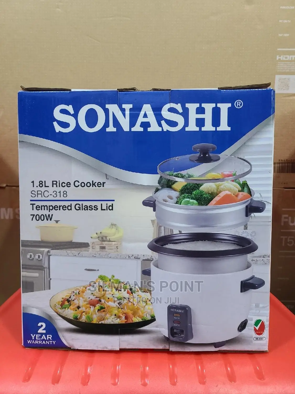 Sonashi Rice Cooker 1.8 Litre Capacity
