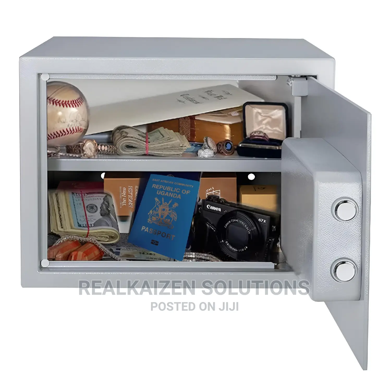 UNIVERSAL Medium Sized Key White Operated Locker Safe 10kg.