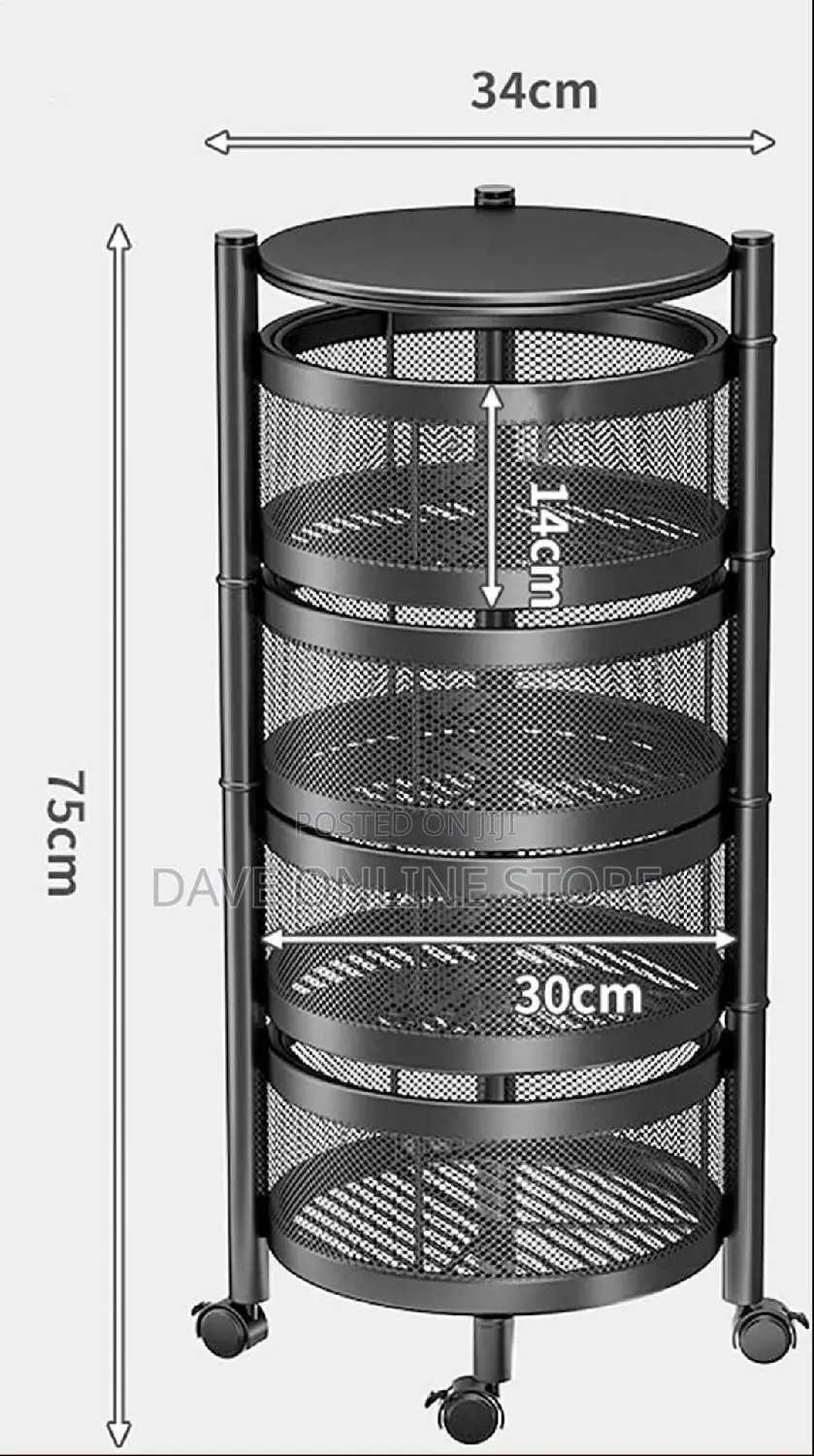 Vast Round Layered Shelf Storage Rack Kitchen Rotating Rack