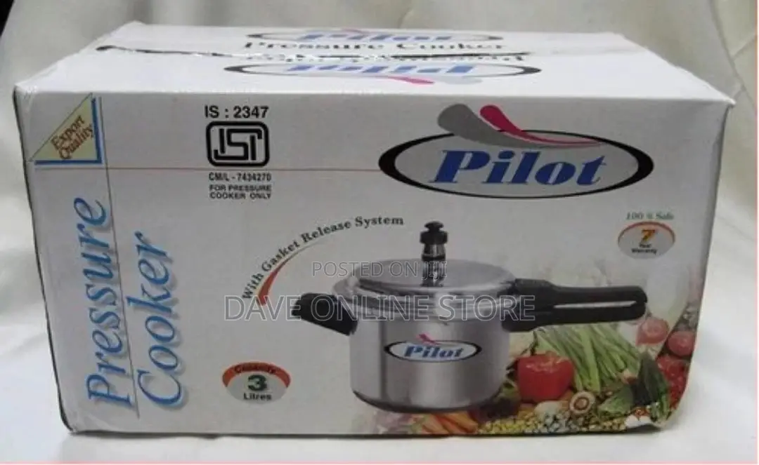 New Pilot Pressure Cooker 5L – Stainless Steel