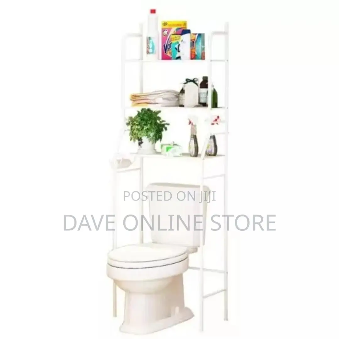 3 Tier Over the Toilet Towel Bathroom Rack Storage,White
