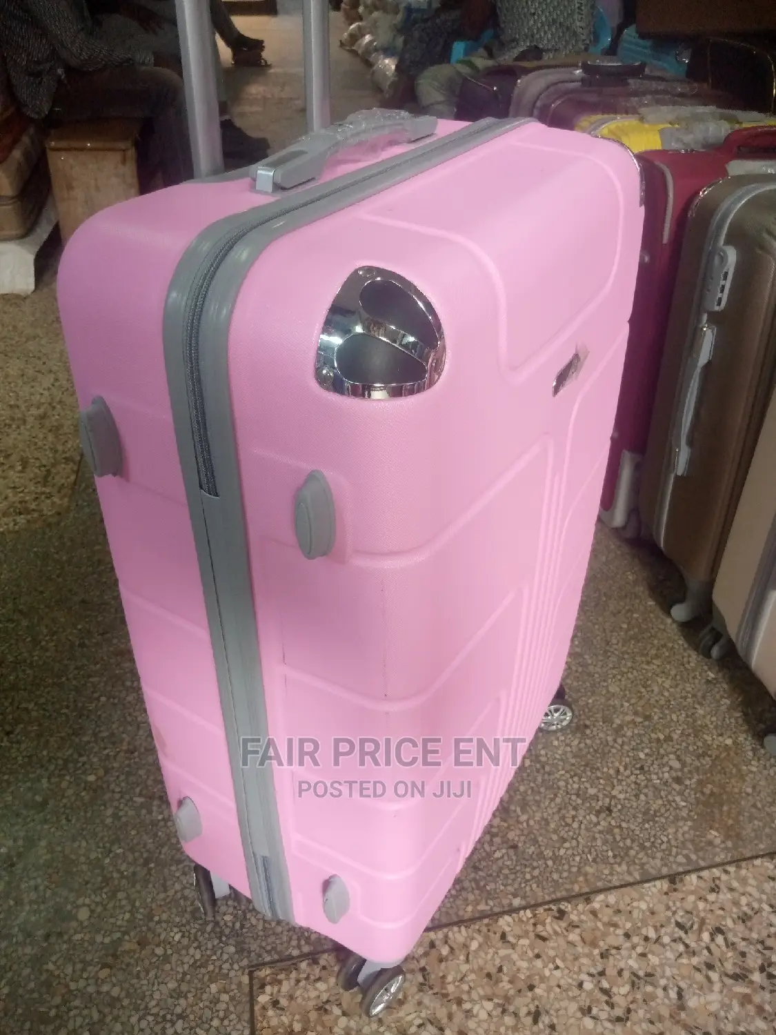 Plastic Suitcases Big ( Pink)