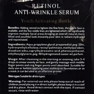 Anti-wrinkle Retinol Serum By Estelin For Anti-aging.