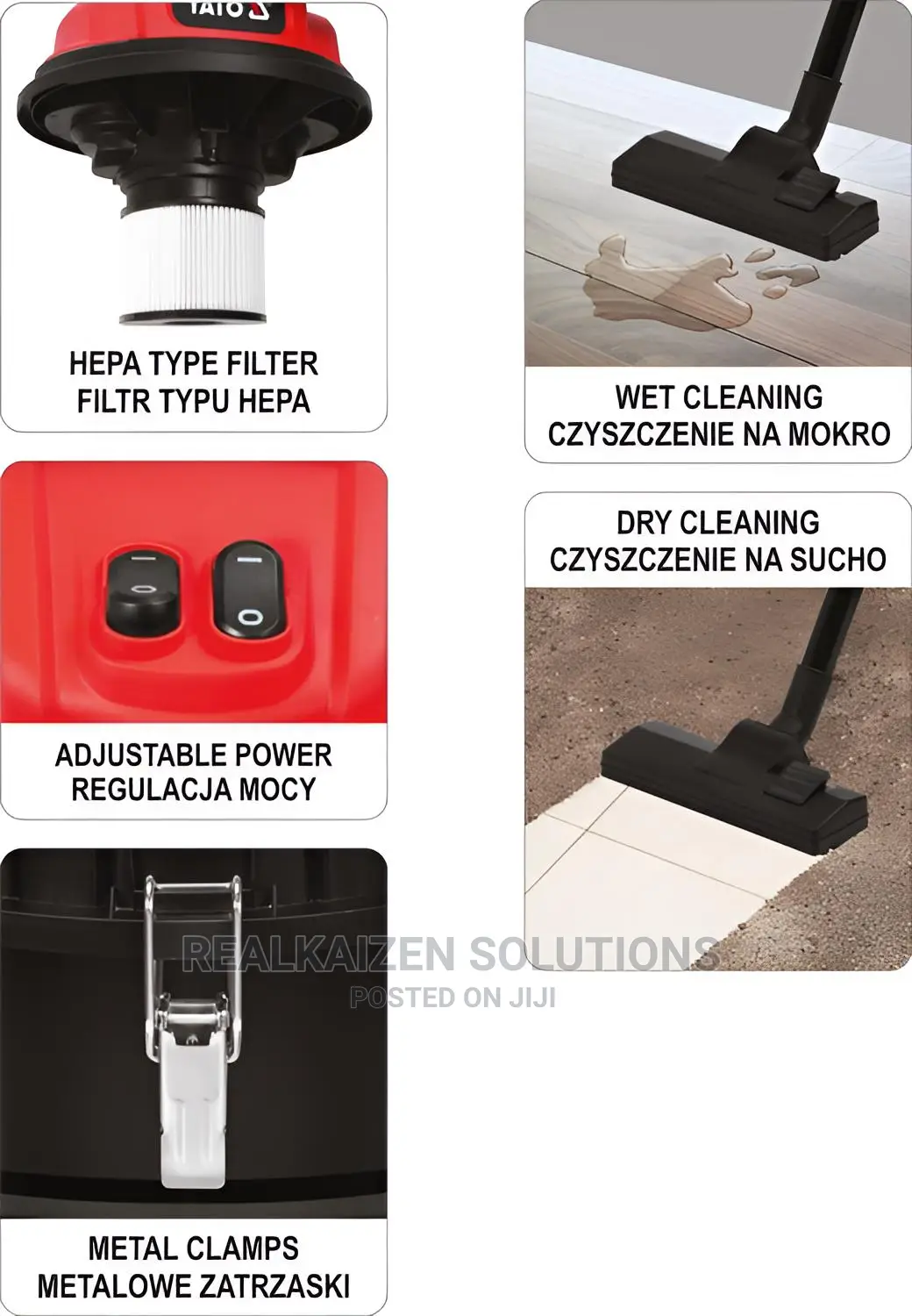 YATO 70L Commercial Industrial Wet and Dry Vacuum Cleaner