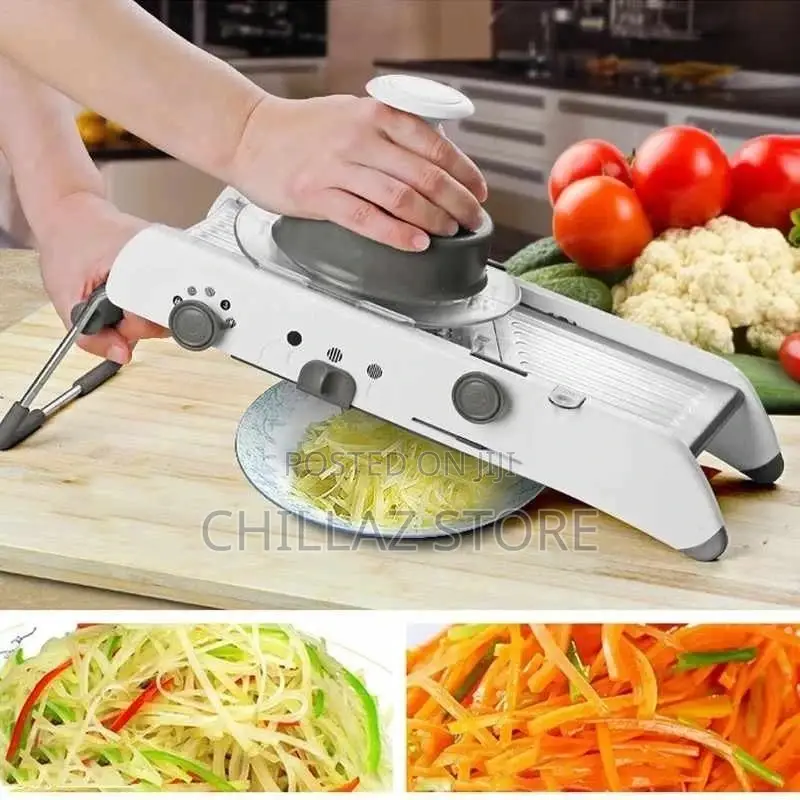 White Stainless Steel Mandoline Slicer