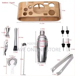 12-Piece Martini Cocktail Shaker 750ML in Stainless Steel